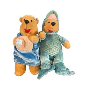 Vintage Pisces Aquarius Winnie the Pooh Disney Store Zodiac Beanie Plush Toy